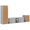vidaXL Set mobile TV 4 pcs Grigio Sonoma Legno multistrato