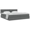 vidaXL Letto con contenitore e materasso Grigio scuro 200 x 200 cm