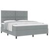 vidaXL Letto a molle con testiera Grigio chiaro 180 x 200 cm Tessuto
