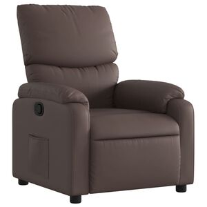 vidaXL Poltrona Reclinabile Marrone in Similpelle