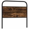 vidaXL Testiera di Ricambio Rovere Fumo 100 cm in Acciaio e Legno Multistrato