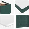 vidaXL Pouf Letto con Materasso e LED Verde Scuro 120x190cm in Velluto