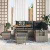 vidaXL Set Divano da Giardino 8 pcs Grigio polyrattan