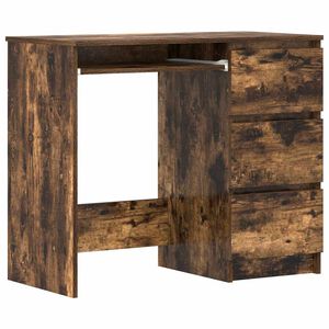 vidaXL Scrivania Rovere Fumo 90x45x76 cm in Legno Multistrato
