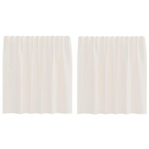 vidaXL Tende in Voile con Linguetta 2 pz Crema