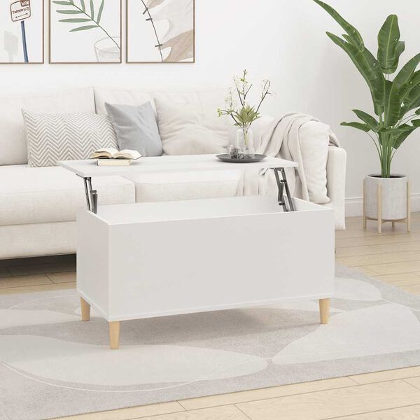 vidaXL Tavolino da Salotto Bianco 90x44,5x45 cm in Legno Multistrato