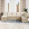 vidaXL Set di divani con cuscino 5 pcs polyrattan