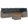 vidaXL Set Divano da Giardino 6 pz Grigio polyrattan