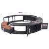 vidaXL Bordo per Vasca da Spa in Polyrattan Nero