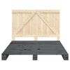 vidaXL Giroletto con Testiera Grigio 140x200 cm Legno Massello di Pino