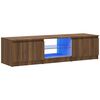 vidaXL Mobile Porta TV con Luci LED rovere marrone 140x40x35,5 cm