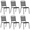 vidaXL Set da Pranzo da Giardino 7 pz in Acciaio Antracite