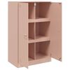vidaXL Credenza Rosa 67x39x107 cm in Acciaio