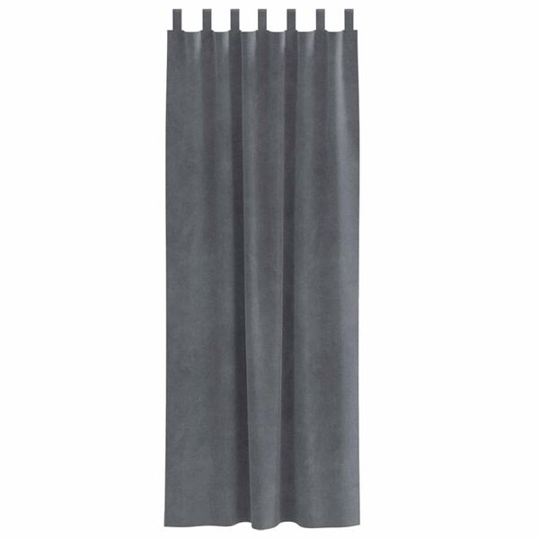 vidaXL Tende oscuranti 2 pcs Grigio chiaro 140 x 245 cm Velluto