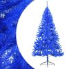 vidaXL Albero di Natale Artificiale a Metà con Supporto Blu 180 cm PVC