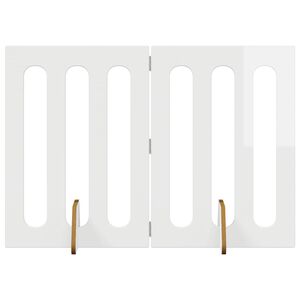 vidaXL Recinto pieghevole per animali 2 pcs Bianco Lucido