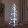 vidaXL Albero di Natale con 100 LED Bianco Freddo 120 cm Acrilico