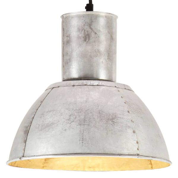 vidaXL Lampada a Sospensione 25 W Argento Rotonda 28,5 cm E27
