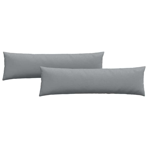 vidaXL Cuscini da Divano 2 pcs Grigio chiaro 145 x 40 cm Tessuto