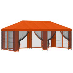 vidaXL Gazebo da giardino con pareti laterali 6 x 3 m Arancione