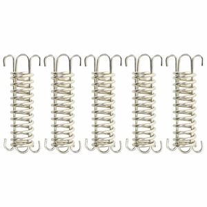 vidaXL Fermi a Molla per Vela Parasole 5 pz in Acciaio Inox