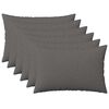 vidaXL Cuscino con cuscino HEERLEN 6 pz Grigio Chiaro Tessuto
