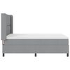 vidaXL Letto a molle con materasso Grigio chiaro 160 x 200 cm Tessuto