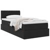 vidaXL Letto con Contenitore con materasso Nero 100 x 200 cm Velluto