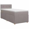 vidaXL Letto box spring con materasso Tortora 90 x 190 cm Tessuto