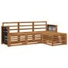 vidaXL Set di divani da esterno 4 pz Naturale