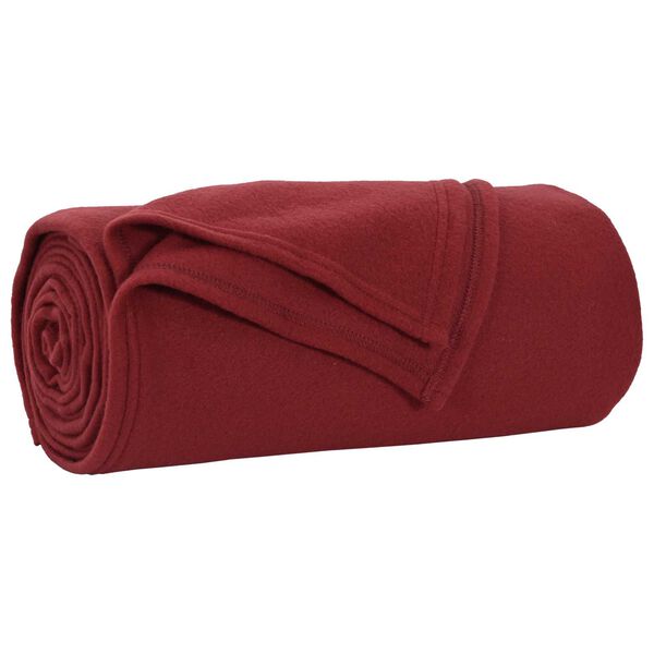 vidaXL Coperta Rosso Bordeaux 240 x 220 cm Panno