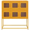 vidaXL Credenza Giallo Senape 100,5x39x107cm Acciaio Laminato Freddo