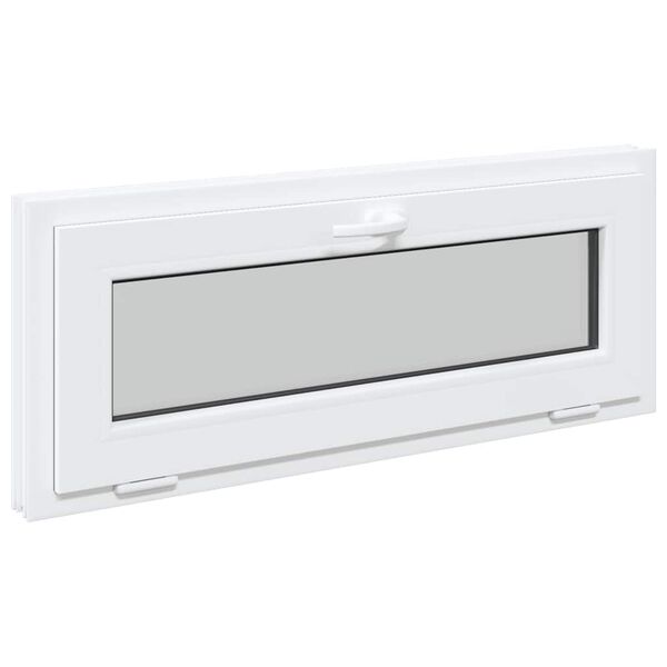 vidaXL Finestra Seminterrato RISOR 100x40 cm Tilt 3 Vetri Bianco