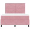 vidaXL Letto a molle con materasso Rosa 140 x 200 cm Tessuto