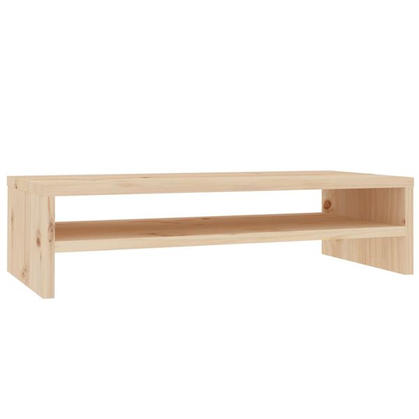 vidaXL Supporto per Monitor 50x24x13 cm in Legno Massello di Pino