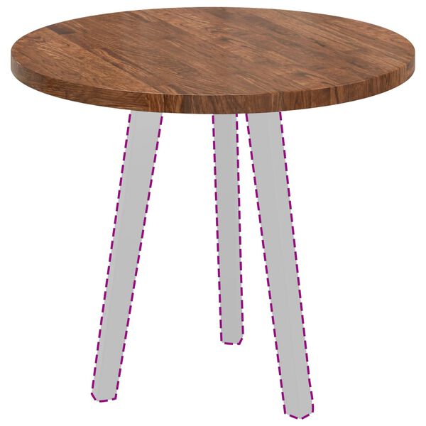 vidaXL Piano del tavolo Marrone Chiaro &Oslash; 60 x 2,5 cm