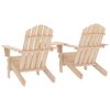 vidaXL Sedie da Giardino Adirondack con Tavolino in Legno Abete