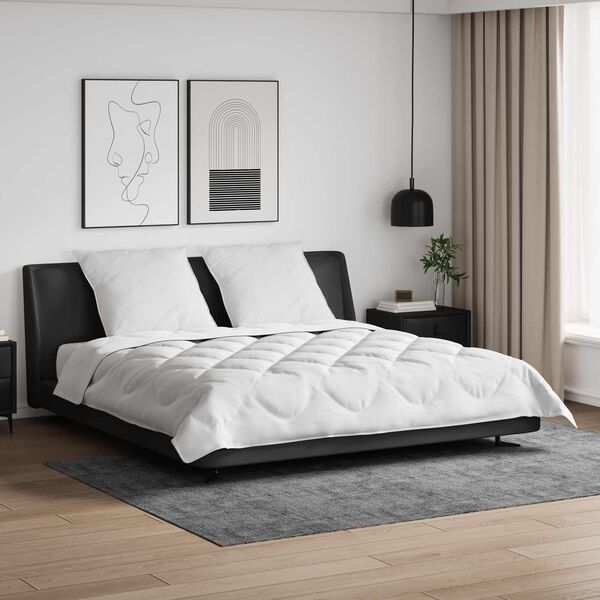 vidaXL Piumone per tutte le stagioni 3 pcs Bianco Microfibra