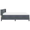 vidaXL Letto a molle con materasso Grigio scuro 200 x 180 cm Velluto