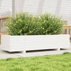 vidaXL Fioriera da Giardino Bianca 110x40x26,5 cm in Legno di Pino