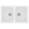 vidaXL Lavello da cucina Quarzo e Resina 76 x 48 x 30 cm Bianco