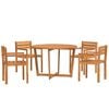 vidaXL Set da pranzo da giardino da 5 pz in Legno Massello di Acacia