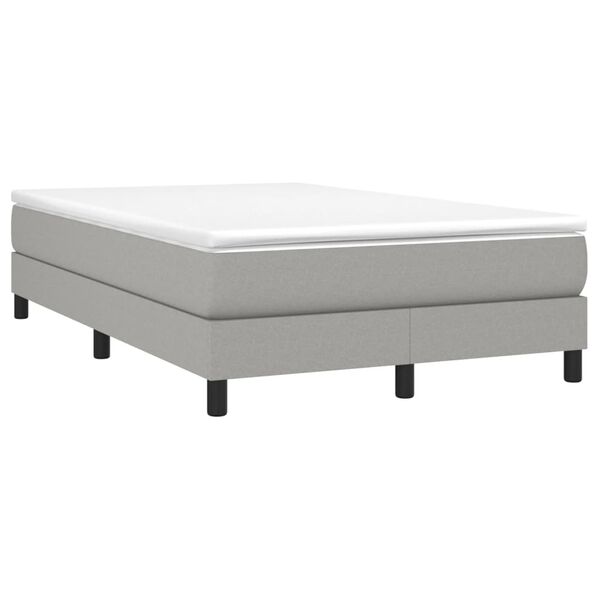vidaXL Struttura Letto a Rete a Molle Grigio Chiaro 120x200 cm Tessuto
