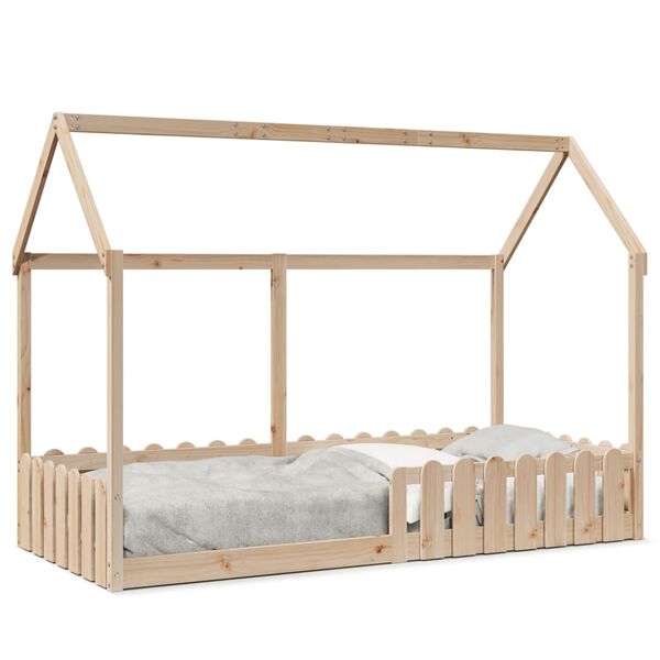 vidaXL Giroletto Casetta per Bambini 90x200 cm Legno Massello di Pino