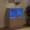 vidaXL Credenza con Luci LED Bianca 81x37x100 cm