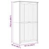 vidaXL Guardaroba con porta BODO Marrone miele 53,5 x 99 x 173 cm