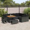 vidaXL Set Divano da Giardino con cuscino 12 pcs Nero polyrattan