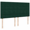 vidaXL Giroletto a Molle con Materasso Verde Scuro 200x200 cm Velluto