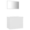vidaXL Set Mobili da Bagno Bianco in Legno Multistrato