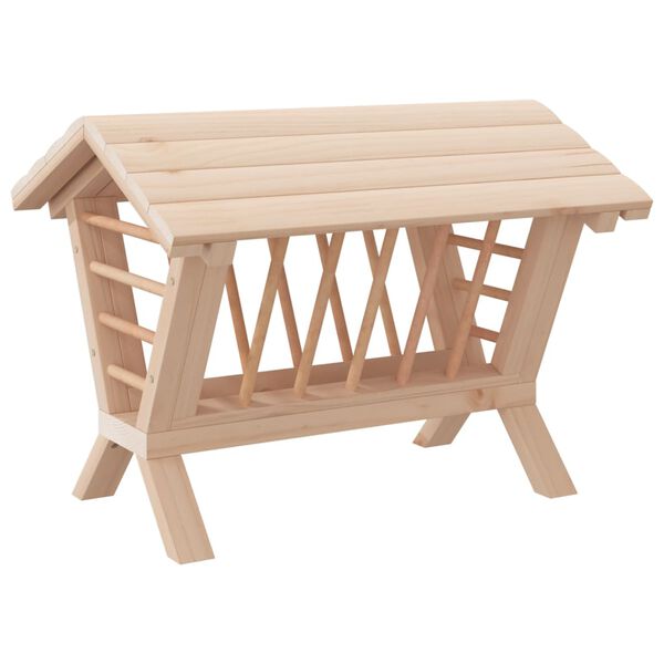 vidaXL Mangiatoia per Conigli 44x33x33 cm in Legno Massello di Abete